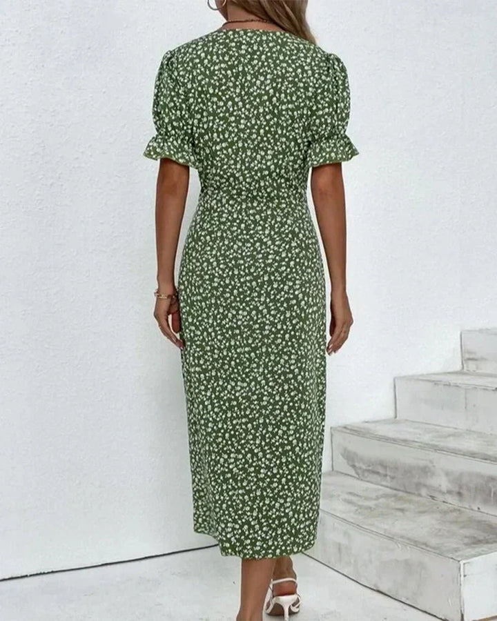 Margaret | Vestido Estampado de Flores Elegante