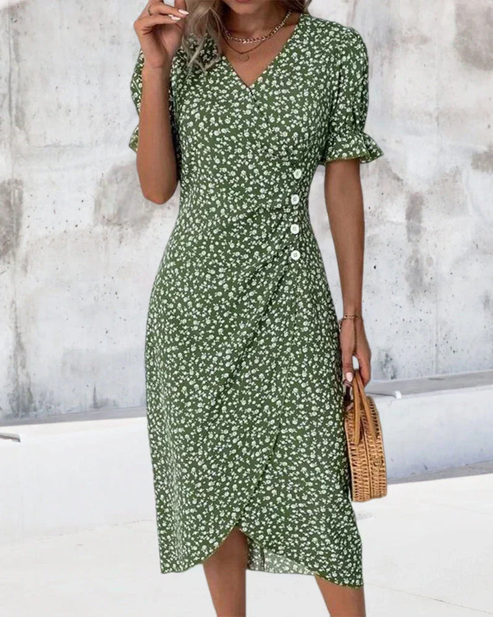 Margaret | Vestido Estampado de Flores Elegante