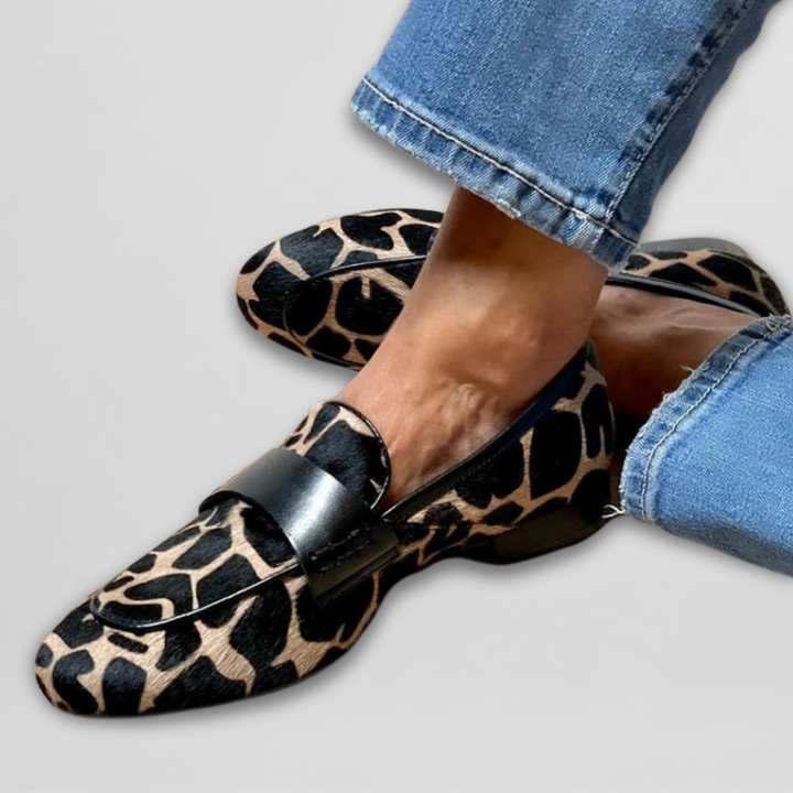 Estella - Mocasines Estilosos de Leopardo
