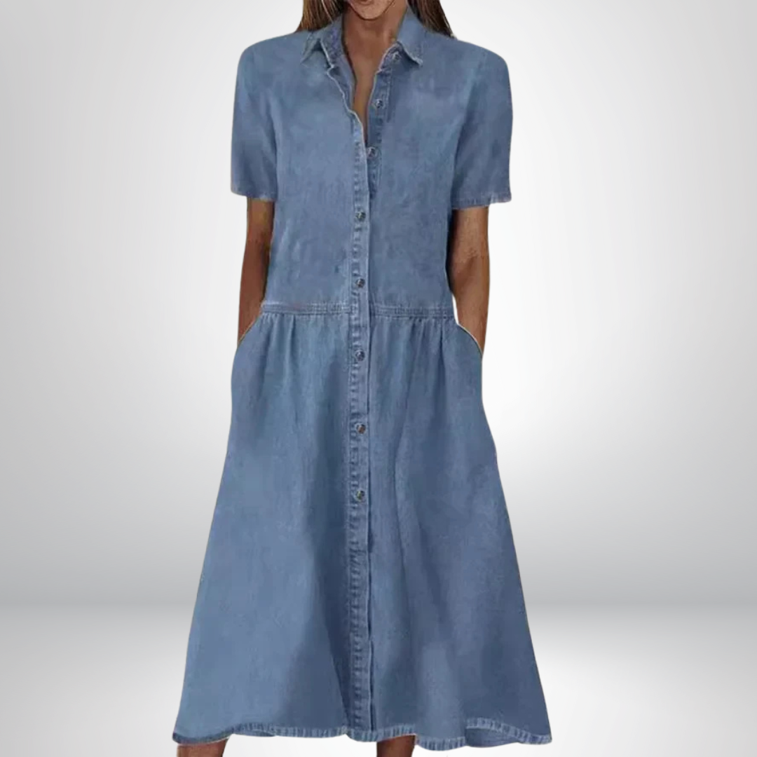 Fiona | Vestido de Denim Elegante