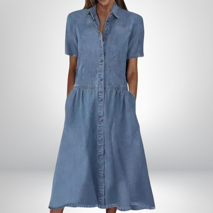 Fiona | Vestido de Denim Elegante