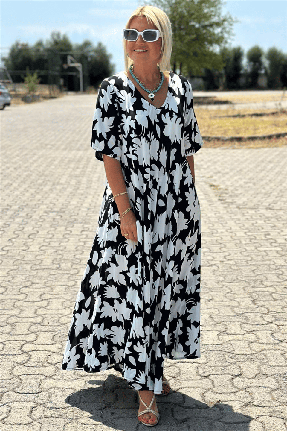 Camila | Vestido Elegante com Cobertura para a Barriga