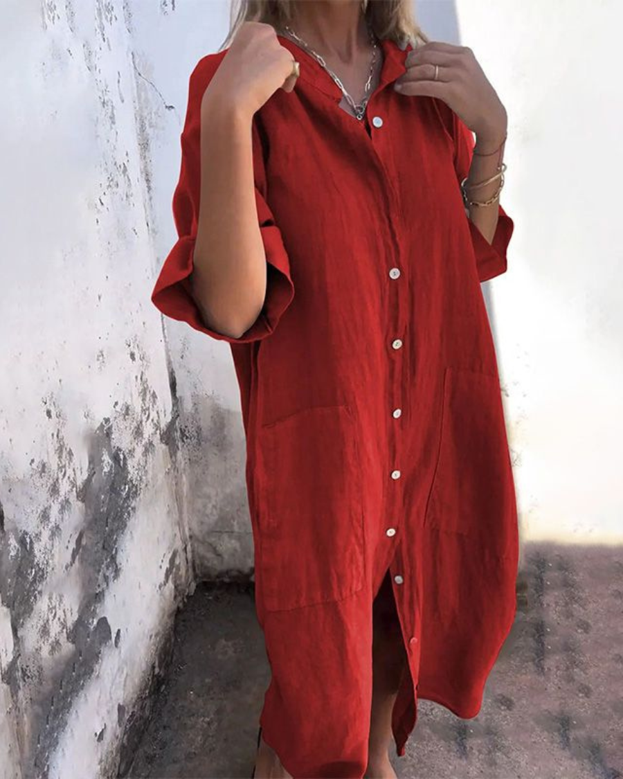 Jacqueline | Vestido Camisola Casual Estilo Ibiza