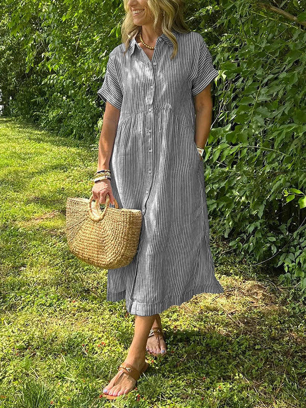 Miranda - Vestido Listrado Estiloso