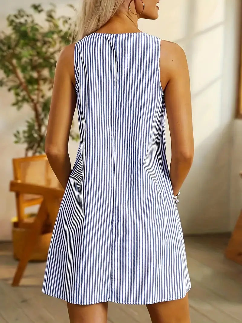 Dominique | Vestido de verão leve com riscas