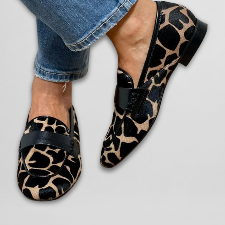 Estella - Mocasines Estilosos de Leopardo
