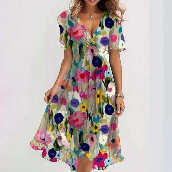 Irene | Vestido Midi Floral Elegante