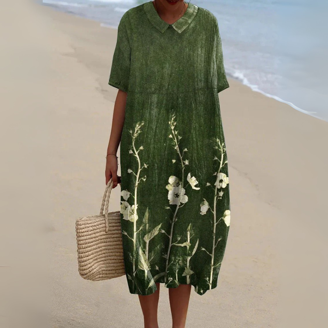 Felicia | Vestido Fluído com Estampado Floral