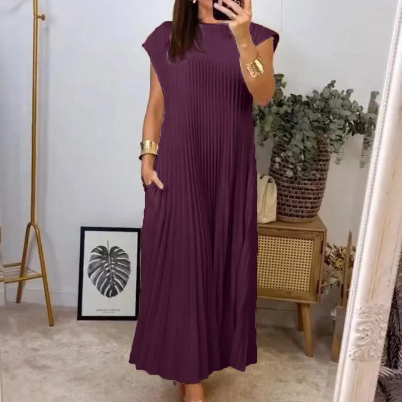 Lisa | Vestido Maxi Plissado