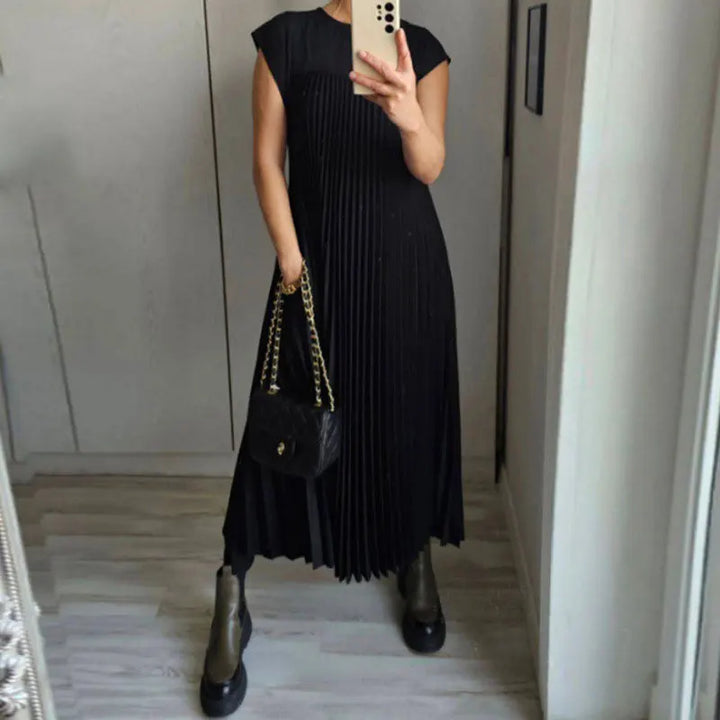 Lisa | Vestido Maxi Plissado