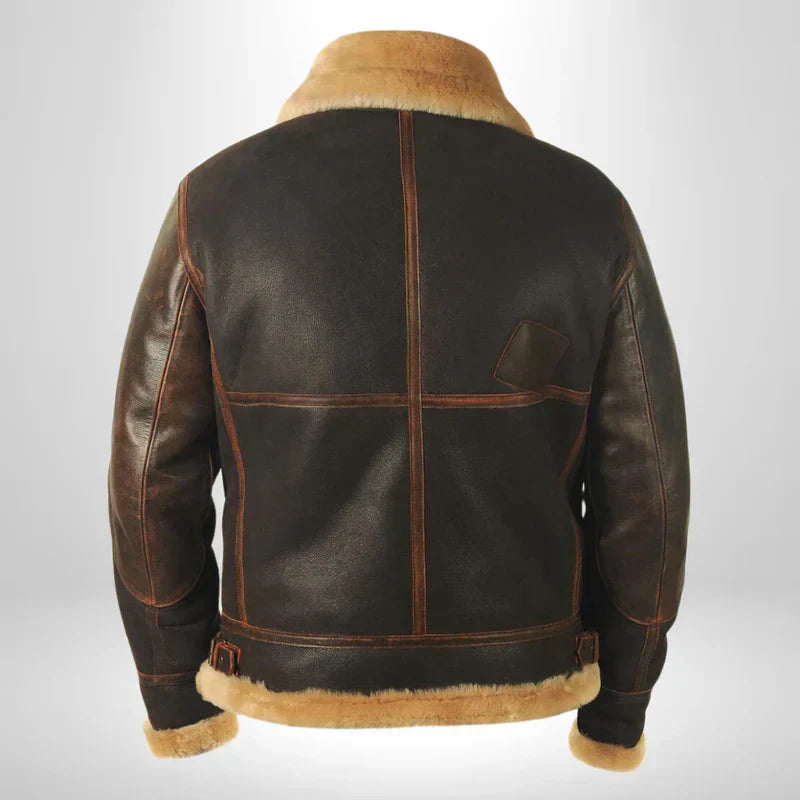 Hunter - Casaco de inverno em pele original para homem