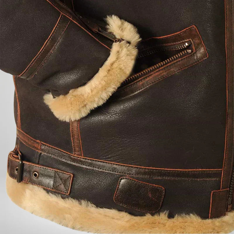 Hunter - Casaco de inverno em pele original para homem