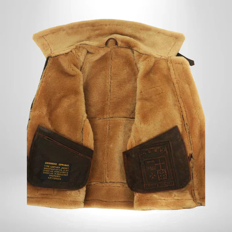 Hunter - Casaco de inverno em pele original para homem