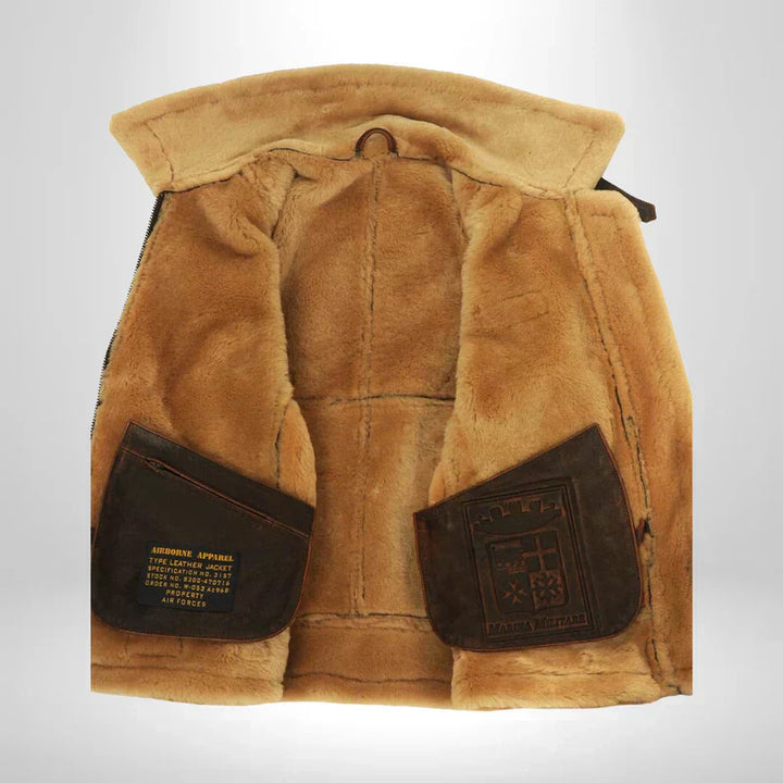 Hunter - Casaco de inverno em pele original para homem