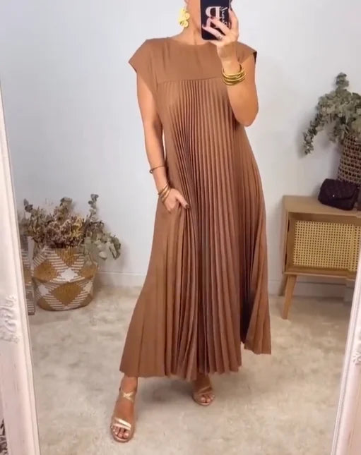 Lisa | Vestido Maxi Plissado