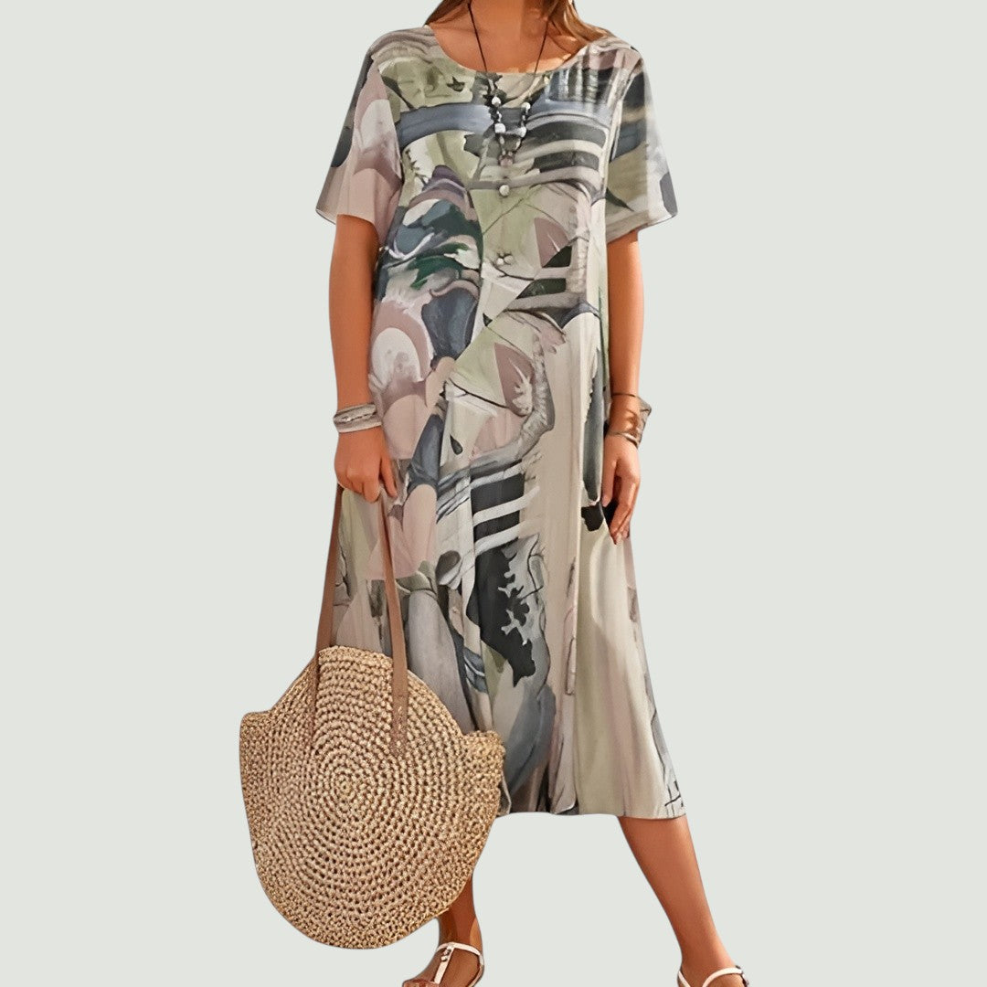 Jill – Vestido de verão leve e elegante em comprimento midi