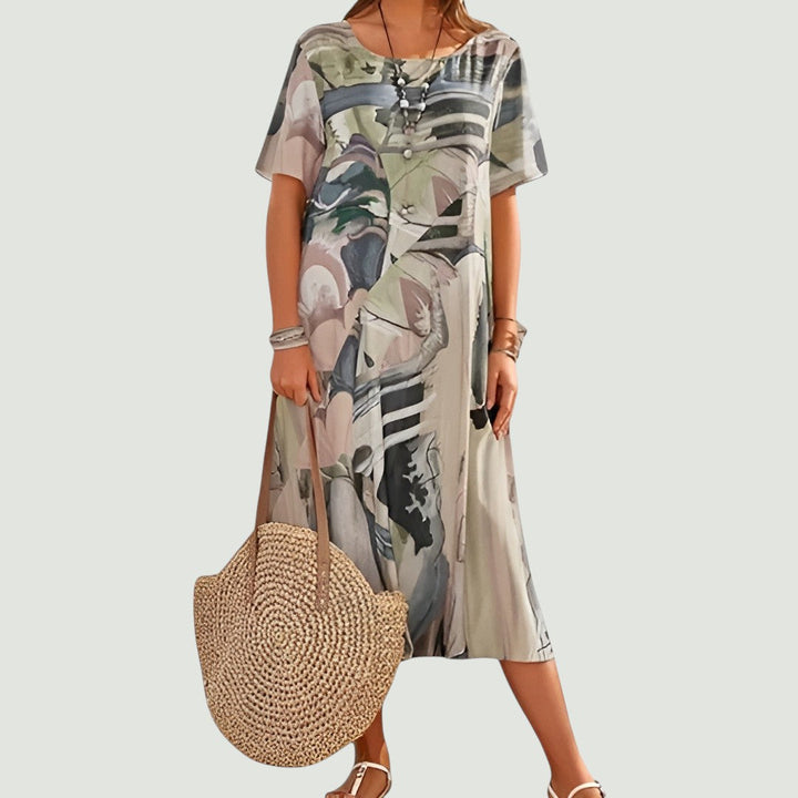 Jill – Vestido de verão leve e elegante em comprimento midi