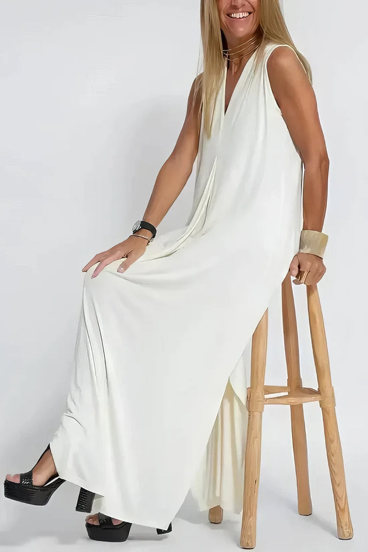 Nyla - Vestido largo elegante + cárdigan a condizer de brinde