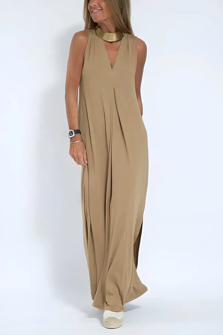 Nyla - Vestido largo elegante + cárdigan a condizer de brinde