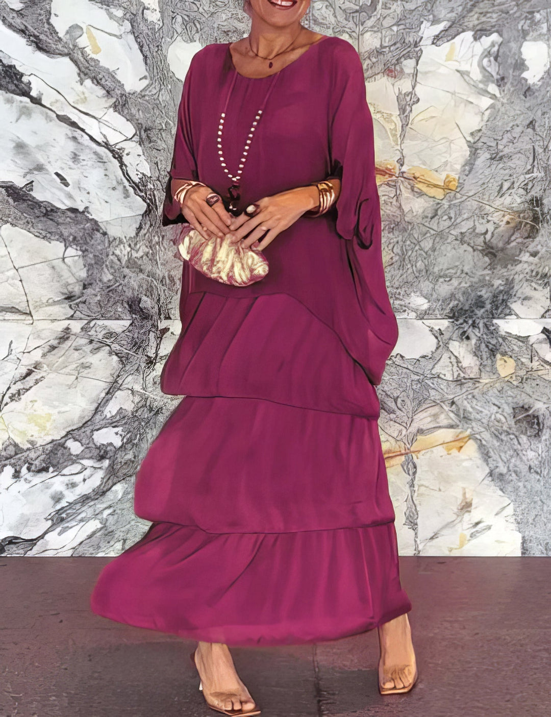 Remi - Vestido artístico de corte amplo