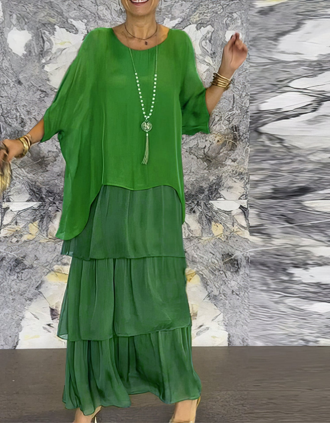 Remi - Vestido artístico de corte amplo