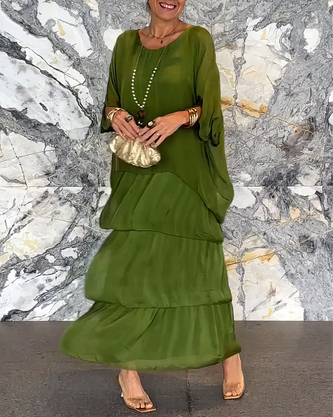 Remi - Vestido artístico de corte amplo